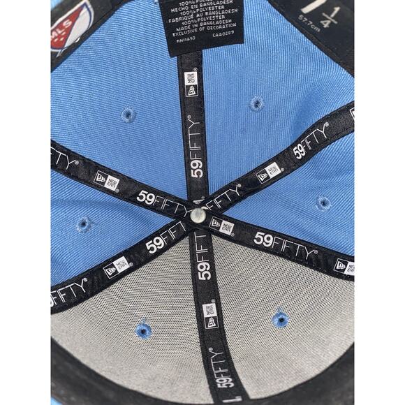 MLS New Era 59FIFTY NYC FC Fitted Hat Sky Blue Size 7 1/4 - Picture 3 of 10